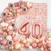 Rose Gold Birthday Party Balloon Garland Arch Kit with Birthday Banner 18 30 40 50 Birthday Party  Decoration Birthday Balloon