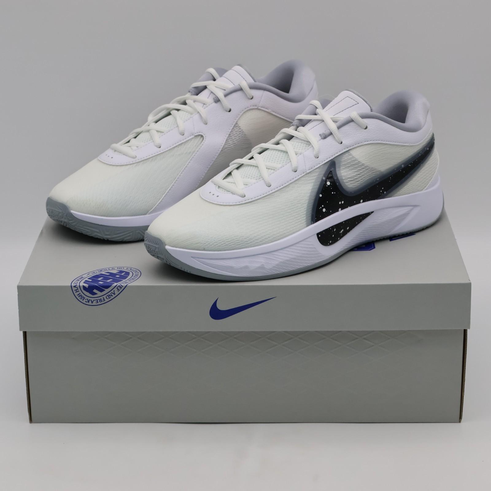 FJ7807-102 Nike Giannis Freak 6 White Black Wolf Grey (Men s) 10