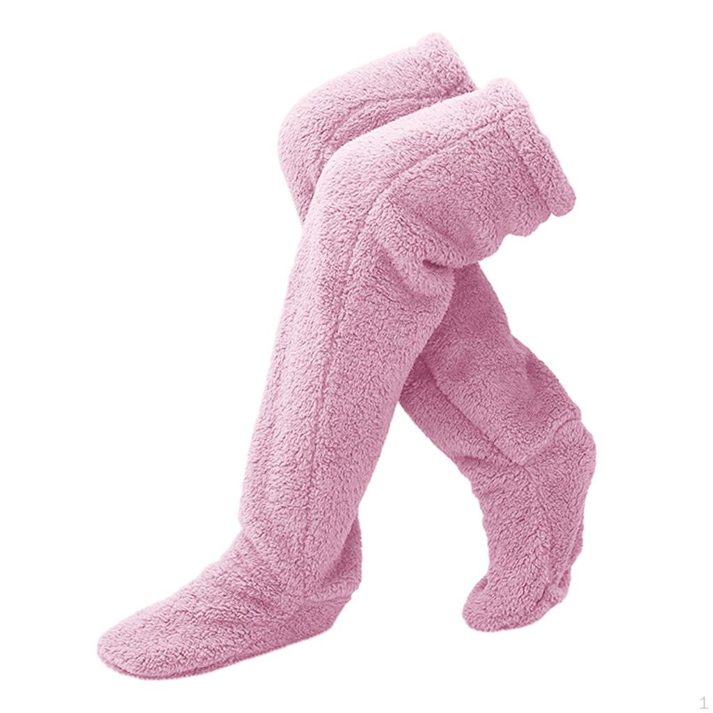 Leg Warmers Thigh High Socks Boot Cuffs Costume Long Stocking Slipper Stockings Over Knee Fuzzy