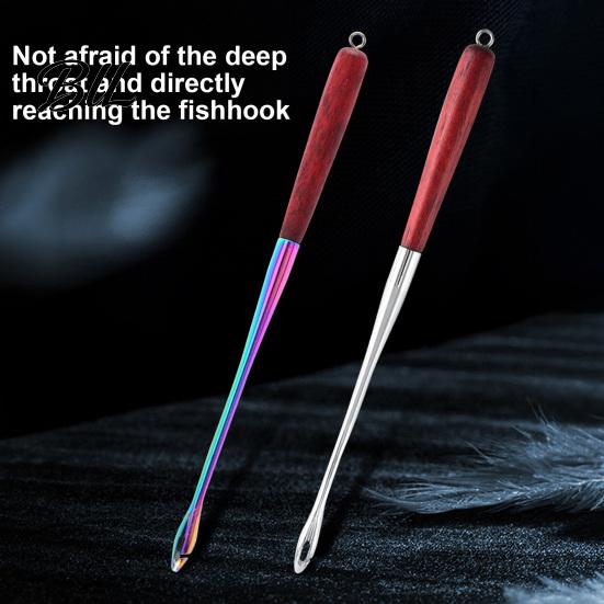 Saltwater Fishing Gear Stainless Steel Hook Remover Tool, 9 Inch Disgorger with Fish Friendly Detaching Tool Wooden Handle, Heavy-duty Quick Retractor