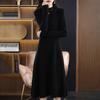 Slim Inner Long Sleeved Knitted Dress Women's Thin Solid Color Dress Soft and Sticky Autumn and Winter Pullover