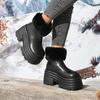 10cm Height Increase Women's Boots Plush Warm Winter Ankle Ankle Outdoor Waterproof Snow Boot Winter Fluffy Fur Boots for Women
