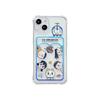 Blue Cartoon Card Insertable Apple iPhone Case for 13/14/12Pro, XR/XsMax, and 15.