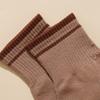 Șosete cu dungi simple la modă pentru fete Ciorapi versatili, de înaltă calitate, de culoare uni, moale, respirabili, șosete coreene cu tub mediu