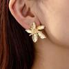 Lightweight Flower Earrings Alloy Ear Jewelry Exquisite Ear Studs  for Women