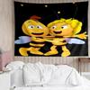 Maya the bee Print Tapestry, Backdrop, Easy Setup, Ideal for Bedroom, Office & Living Room, with Aesthetic Wall Hanging Decor.