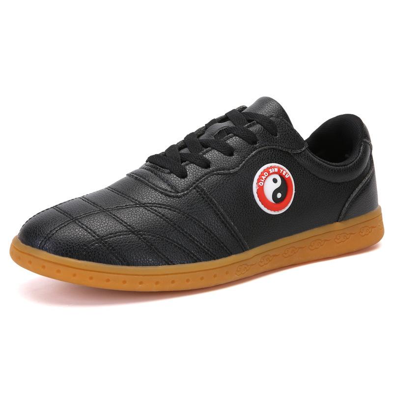 Tai Chi shoes women's soft leather beef tendon sole martial arts training shoes men's Tai Chi practice shoes sports shoes elderly shoes