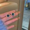 Stylish and simple square high-end stud earrings, women's geometric versatile temperament earrings, elegant and atmospheric earrings.