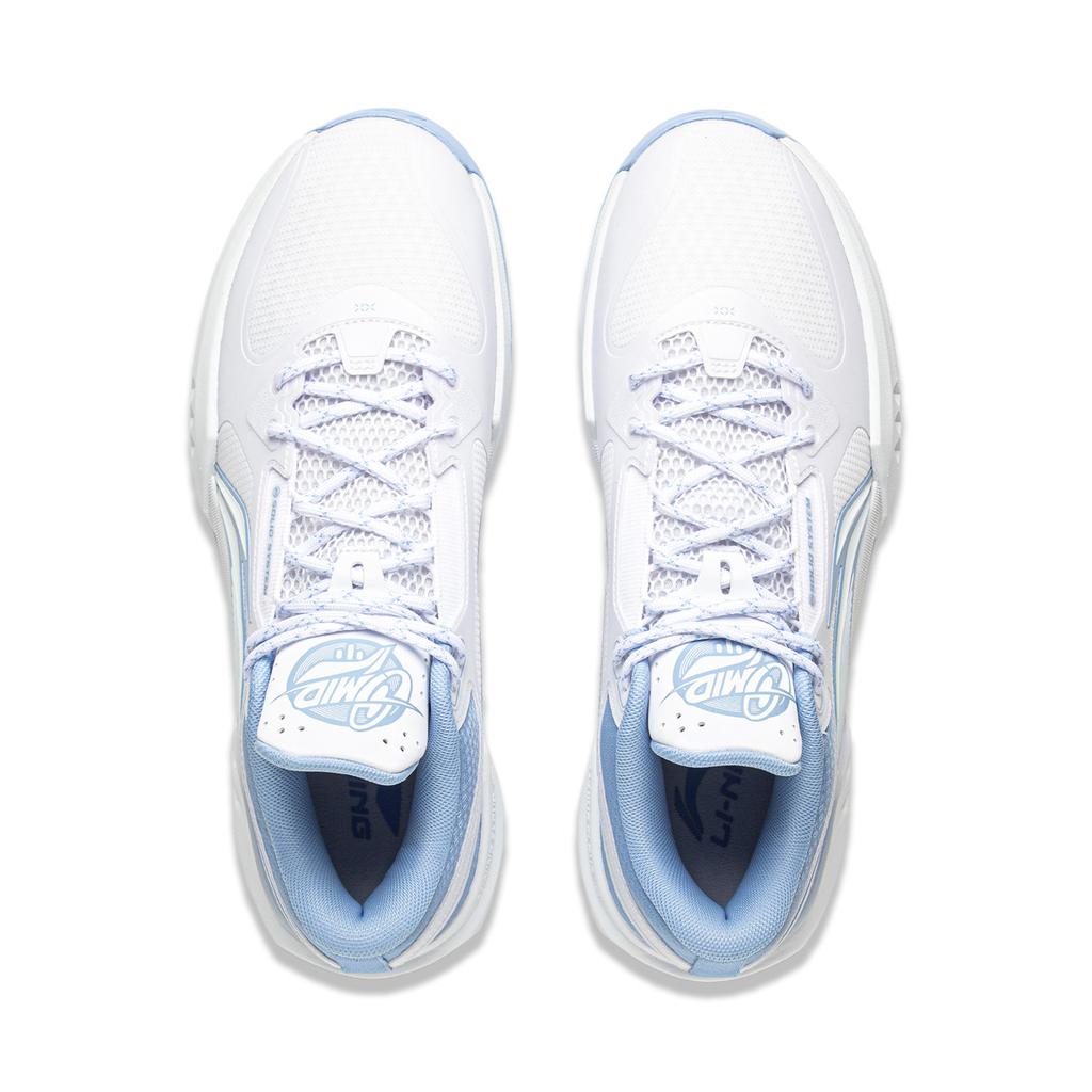 Li Ning Light Speed 3mid Low Top Basketball Shoes Men's Standard White Snow Blue ABPV019-3