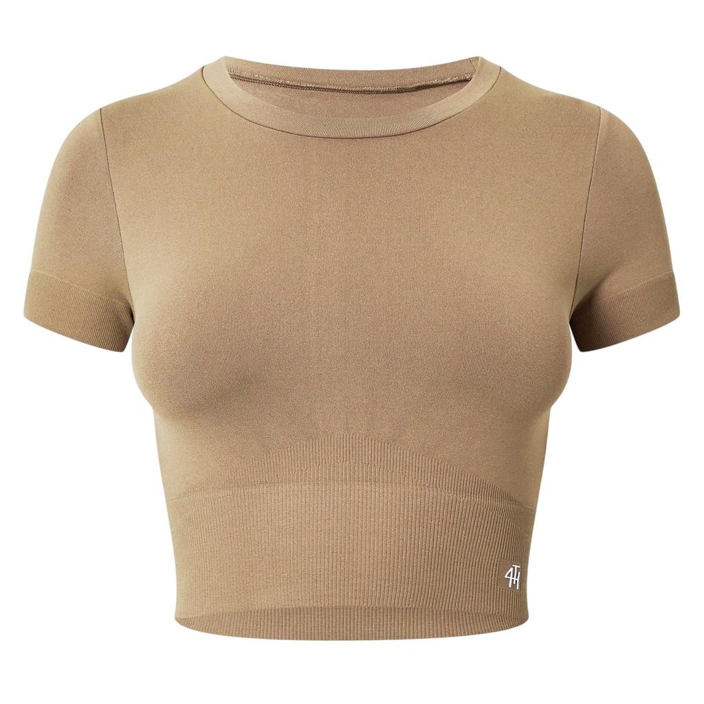 4th & Reckless Womens/Ladies Crew Neck Slim Crop T-Shirt