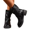 2025 Fashion Boots - Black and Brown  Adult Style with Metal Rivets  Boots with Platform