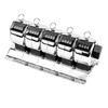 Stainless Steel Handheld Mechanical Counter Scratch Resistant Surfaces Count Rotating Resets For Inventory Management