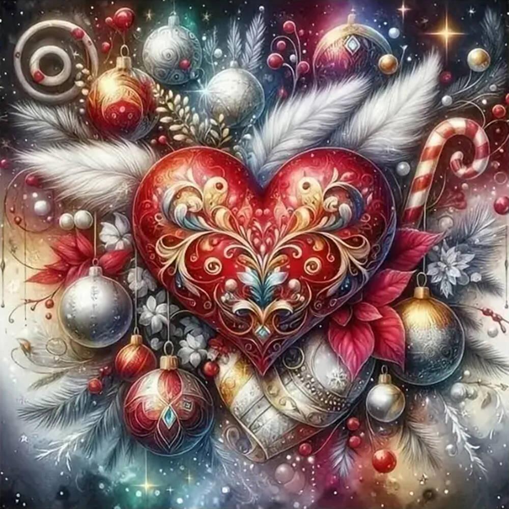 DIY 5D Diamond Painting Christmas Wreath Mosaic Candle Full Drill Embroidery Flower Crafts Art Supplies Unique Gift