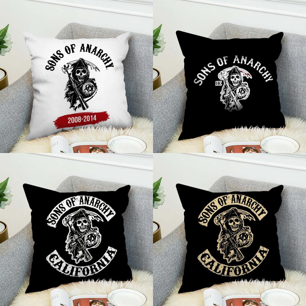 SSons Of Anarchy Pillow Case For Car Sofa Decorative Home Doublesided Print Plush Square Throw Pillow Cushion Cover
