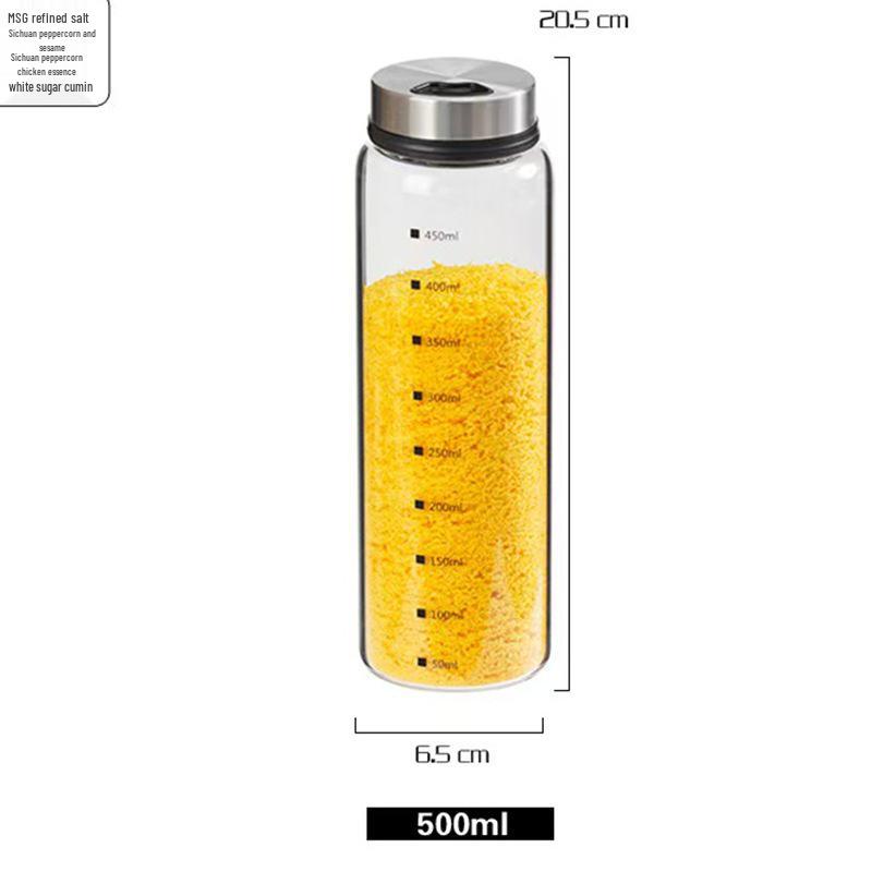 Glass Seasoning Shaker Bottle for Sesame, Sugar, Salt, and BBQ Spice