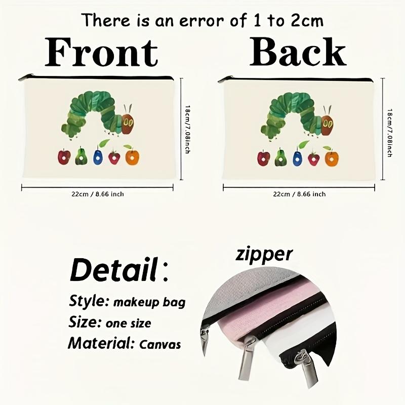 Fruit Design Makeup Bag – Machine Washable, Durable Travel Pouch for Cosmetics, Pencils, or Snacks, Fun and Portable Gift