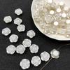 20 pezzi 16mm Perle Rosa Fiore Camelia Bianco 3D Bottoni da Cucito per Realizzare Orecchini Fai da Te Collana Braccialetto Vestito Fermacapelli ZSY