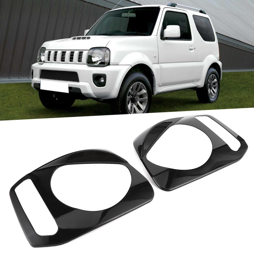 Car Front Headlight Cover Headlamp Trim Decor Fit for Jimny 2007‑ 2017 Car Lamp Trim Light Cover Trim