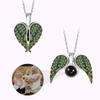 Personalized Angel Wing Pendant Necklace With I Love You In 100 Languages Projection Design Womens Copper Chain Jewelry