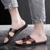 Male Slipper House Flat Walk Around Home Shiatsu Men's Shoe Pvc Indoor Bathroom Slides Mascullino Original Designer Luxury Adult