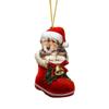 2D Christmas Tree Ornaments Cartoon Cartoon Dog Car Pendant Puppy Acrylic Pendant  Window