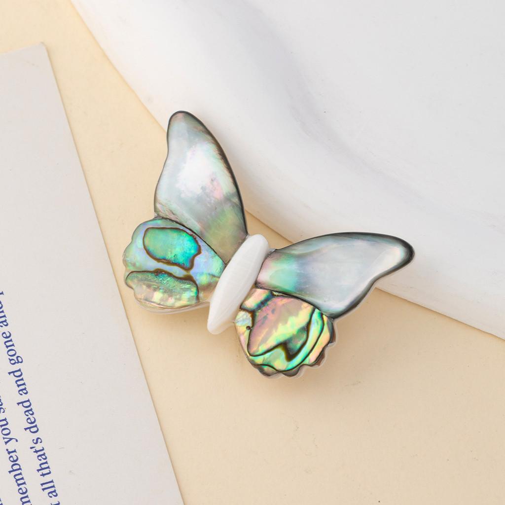 Shell Butterfly Brooch Handmade Craft With Dual Use For Fashion Accessories