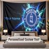 Custom Name Text Tapestry Everton FC Personalized Polyester Wall Tapestry For Bedroom And Room