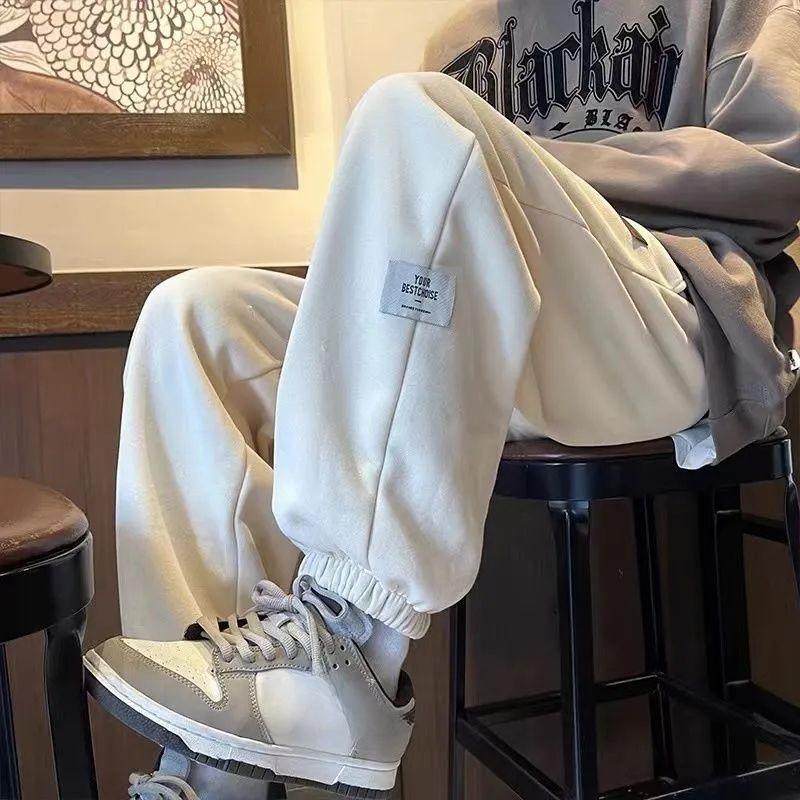 Casual Lamb Fluff High Waist Women Jogger Baggy Pantalones Winter Thicken Warm Fleece Lined Sweatpants Ankle-length Trousers