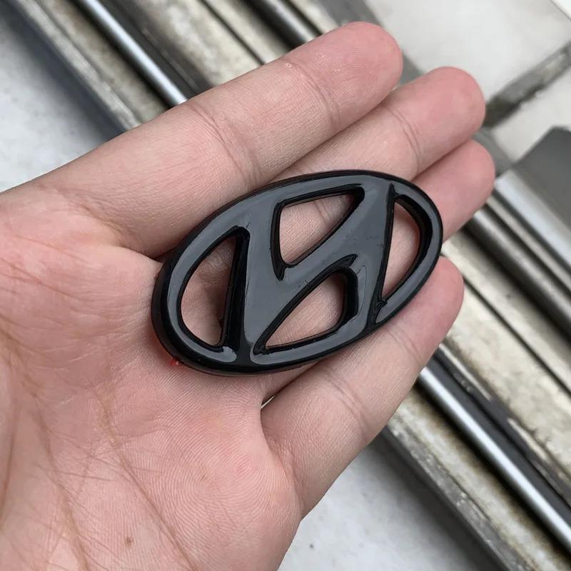 ABS Car Steering Wheel Emblem Sticker Accessories For Hyundai Genesis N-LINE I10 I20 I30 I40 IX20 IX35 Kona Getz Veloster Tucson