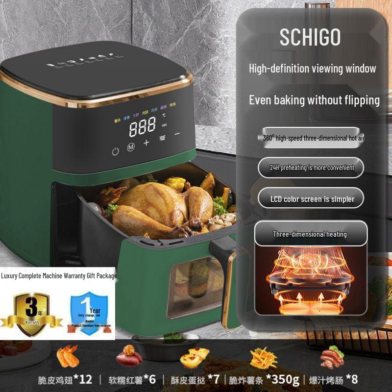 Smart Multifunctional Air Fryer with Touch Screen - Large Capacity, Oil-Free Cooking, All-in-One Oven
