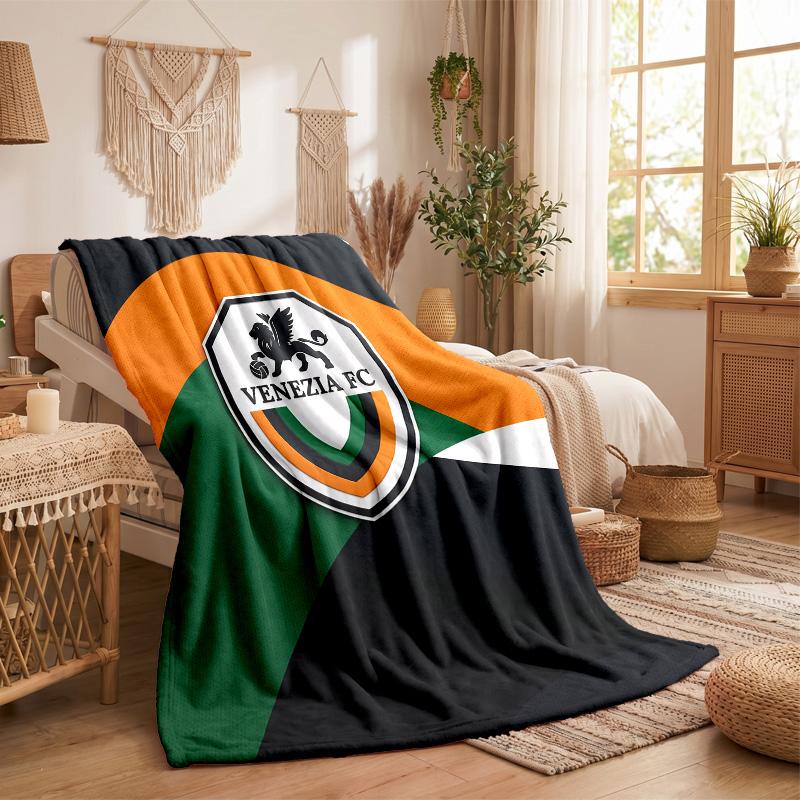 Venezia FC Football Print Flannel Blanket Soft Warm Sofa Bed Throw Blanket For Home Office Bedroom