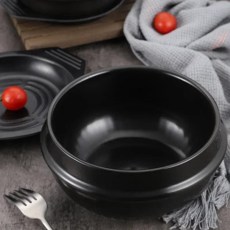 Rice Pot Korean Mixed Stone Pot Stone Cuisine Casserole High Temperature Potted Rice Pots Cooking Soup Tableware