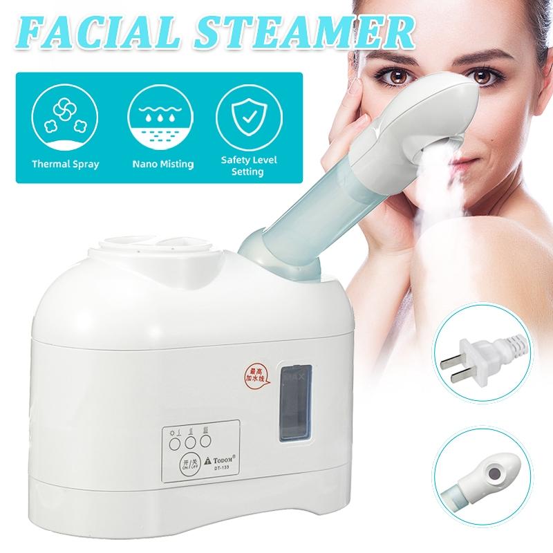 Home Facial Steamer Use Herbal Vaporizer Aroma Ozone Face Sauna Thermal Steam Humidifier Whitening Moisturizing Skin Care Tool 220V