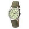CREPHA Men's Analog Watch, Nylon Strap, Date Display, Day of the Week Display, Luminous Dial, Water Resistant, Green, TE-AM180-LUS