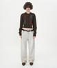 INSILENCE WOMEN Argyle Cardigan Brown
