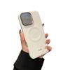 Suitable for The IPhone16 with A Lychee Peel Texture Phone Case, N52 Strong Magnetic Attraction, IPhone16 Pro with A Lens Ring, Business Hard Case