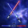2Pcs 2 In 1 7 Colors Changing Light Up Sword Expandable Light Sword with Sound Cosplay Toy Kids