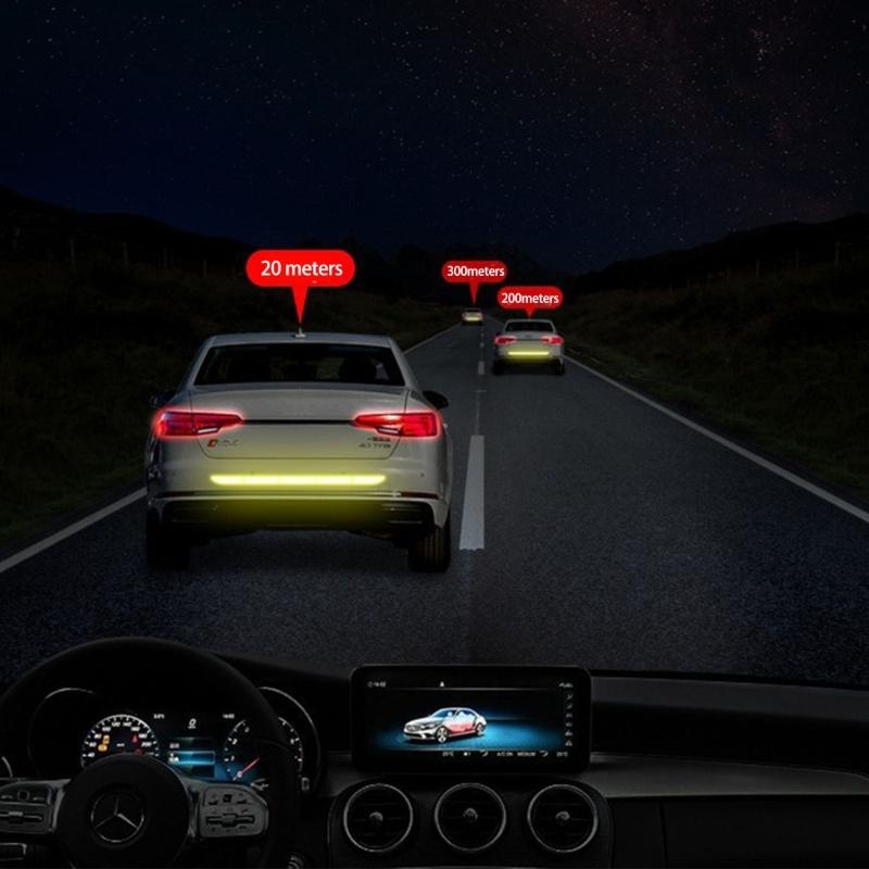 Car Boot Tailgate Trim Sticker Car Stickers Reflection Warning Decal Strips Trunk Adhesive Sticker Easy Installation