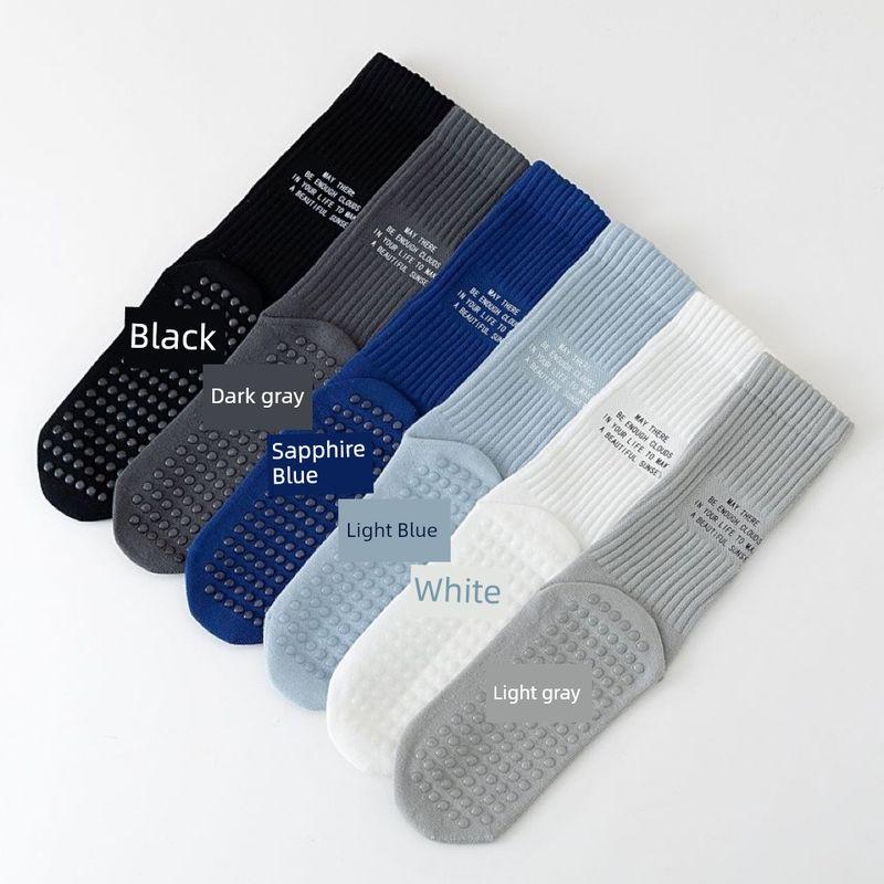 

Foot Sole Men and Women Same Style Fashion Dance Aerobics Yoga Socks Black