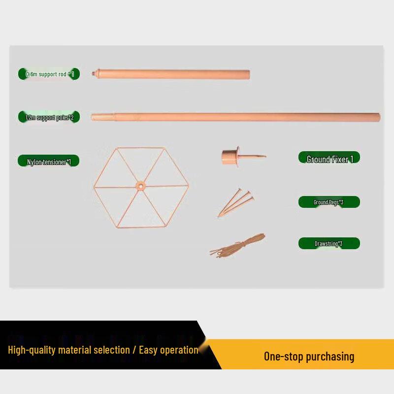 Camouflage Net Support Poles with Ground Spikes