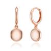 14K Gold Earrings One-Touch Ring Simple Circle