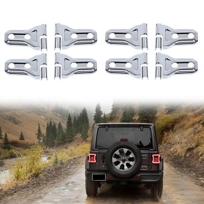 16Pcs Car Front Engine Hood Hinge Cover Buckle Trim Exterior Accessories Decoration Trim for Jeep Wrangler JL JLU 2018-2024