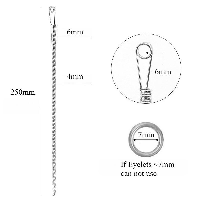 25cm Durable Bendable Spring Drawstring Threading Device Quick Rebound Lace Webbing Waist Rope Device DIY Sewing Accessories