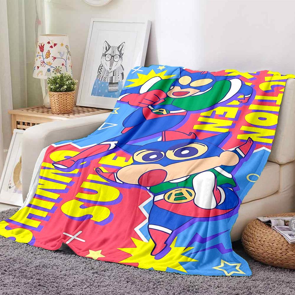 1pc Crayon Shin chan Blanket Soft All Season Throw with Vibrant Design, Perfect for Home, Travel, and Gifts, Ideal for Naps and Camping