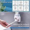 Toothpaste Dispenser and Toothbrush Holder, Wall Mount (Blue)