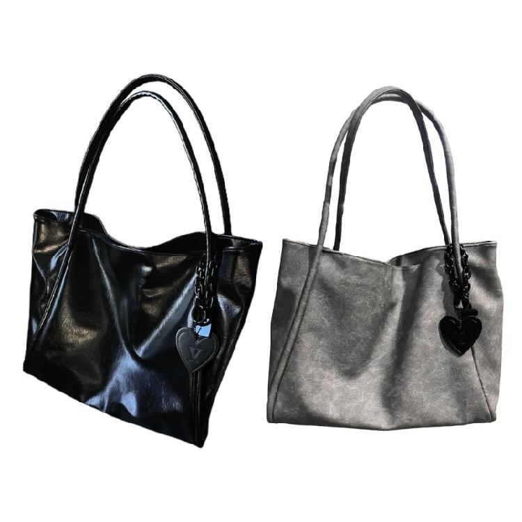 Solid Color Bag Handbag for Girl Women Large Capacity Shopping Bag