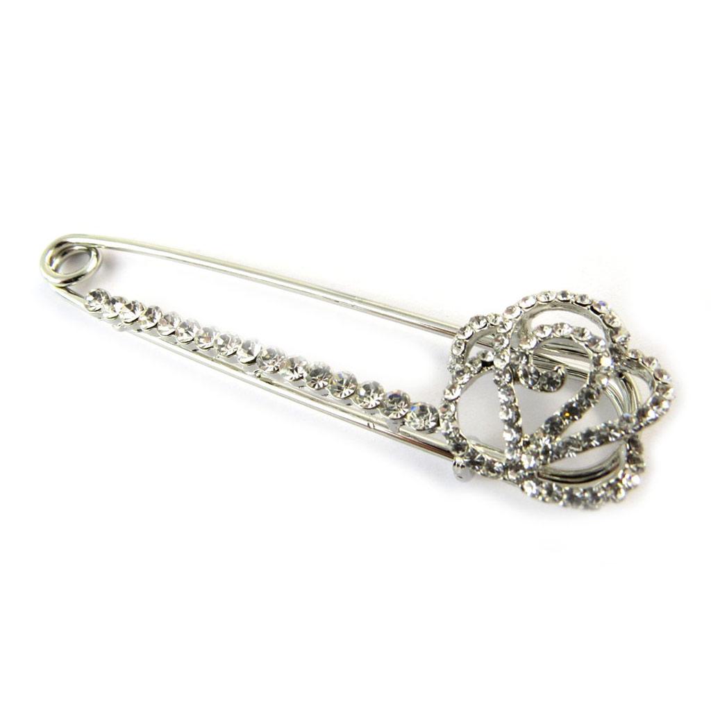 Les Trésors De Lily [N6329] - White 'Sissi' Designer Brooch (Rosa Romantica)