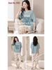 Women's Summer Korean Cartoon Pajama Set - Short-Sleeved Top with Seven-Point Pants