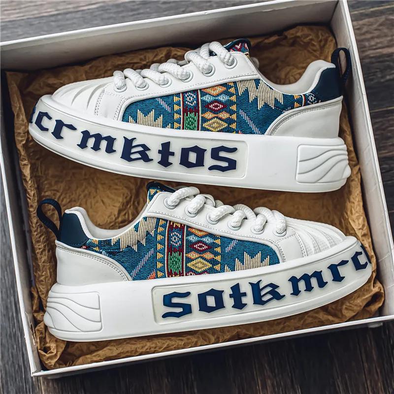 

Fashion Brand Men s Shoes 2024 Summer Shoes Breathable Fashion Trend Shell Head Joker Trend Breathable Thick-soled Daddy Shoes 39