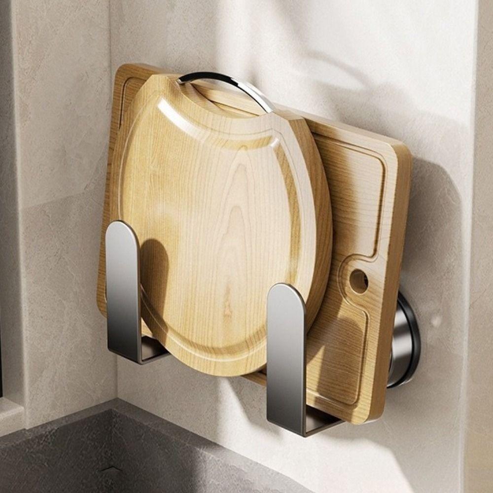 2 Stück Wandmontierter Schneidebrett-Aufbewahrungsständer Verstellbares WLAN-Platzierungsregal Wohnzimmer